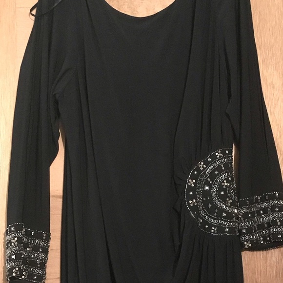 Black ankle length evening dress - Picture 5 of 6